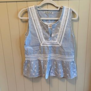Abercrombie blue and white stripped light blouse